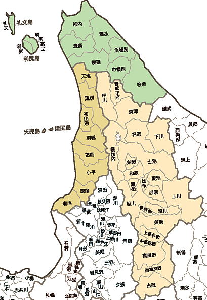 �k�C���̓��k�n�}