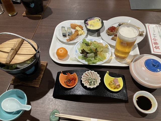 山水館川湯みどりや　夕食