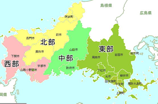 山口県の地図